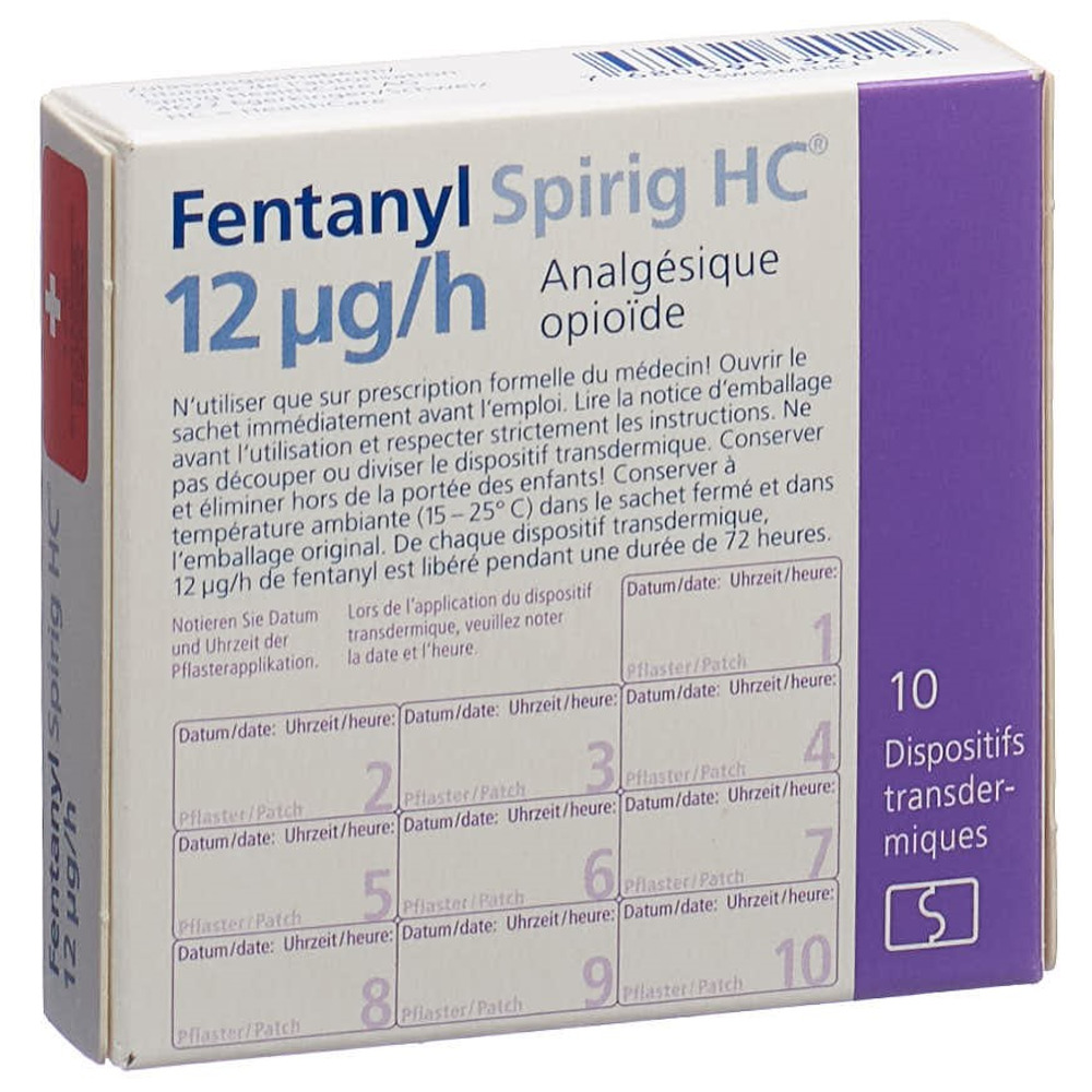 FENTANYL Spirig HC 12 mcg/h disp trans 10 pce