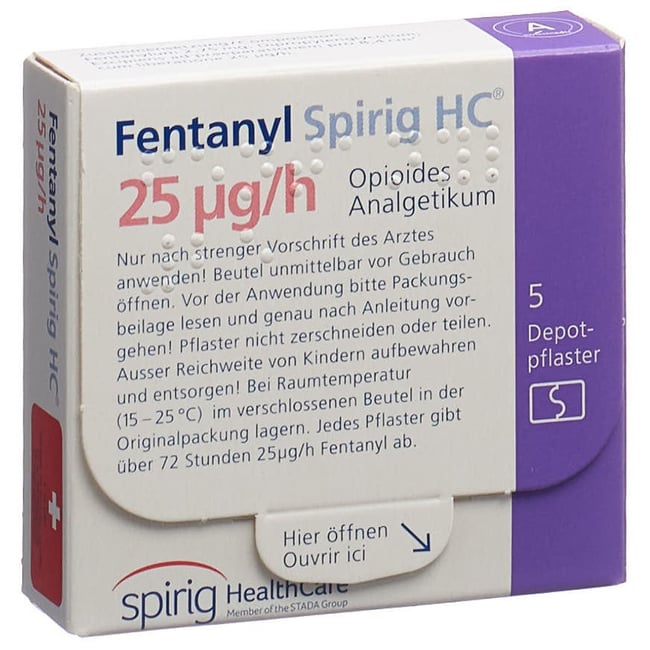 Fentanyl Spirig HC 25 ug/h, Transdermales Pflaster