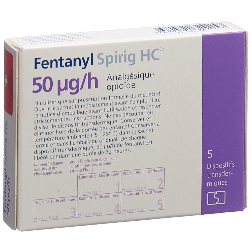FENTANYL Spirig HC 50 mcg/h disp trans 5 pce