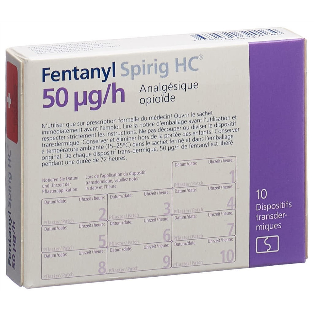 Fentanyl Spirig HC 50 ug/h, Transdermales Pflaster