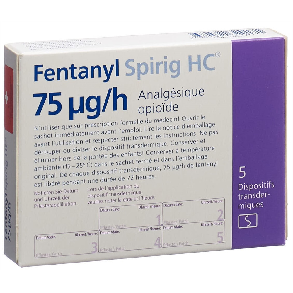 FENTANYL Spirig HC 75 mcg/h disp trans 5 pce