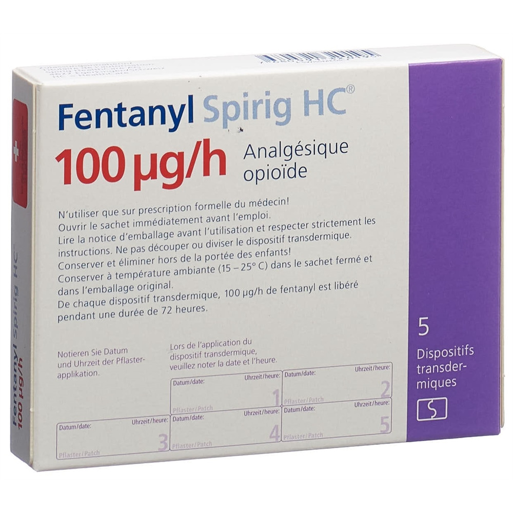 FENTANYL Spirig HC 100 mcg/h disp trans 5 pce