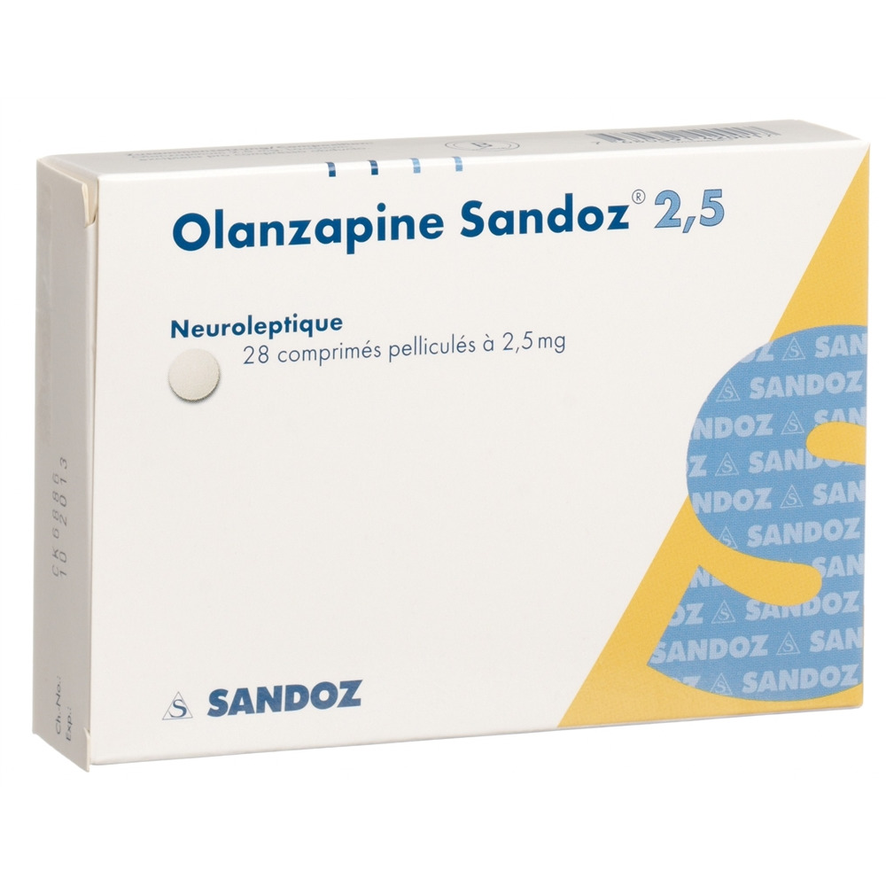 OLANZAPINE Sandoz cpr pell 2.5 mg 28 pce
