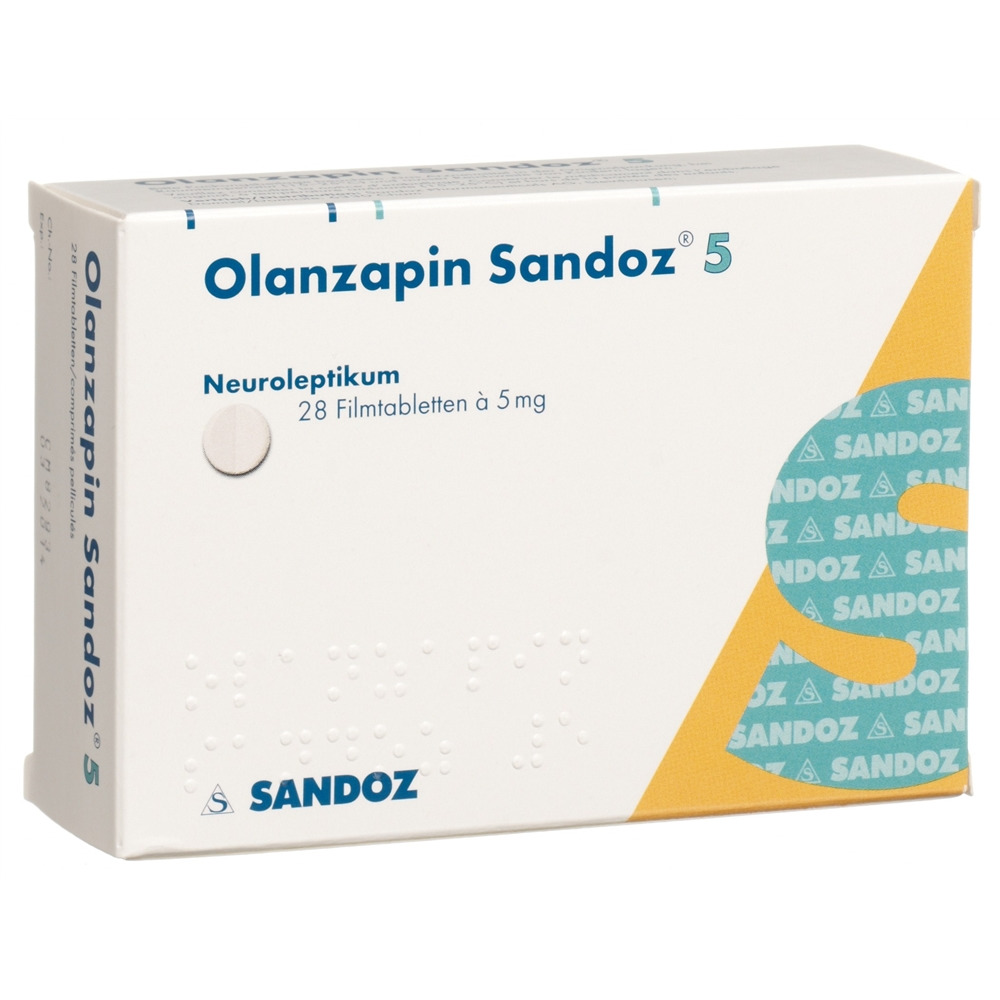 OLANZAPINE Sandoz cpr pell 5 mg 28 pce