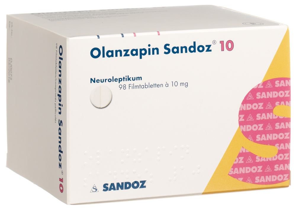 OLANZAPINE Sandoz cpr pell 10 mg 98 pce