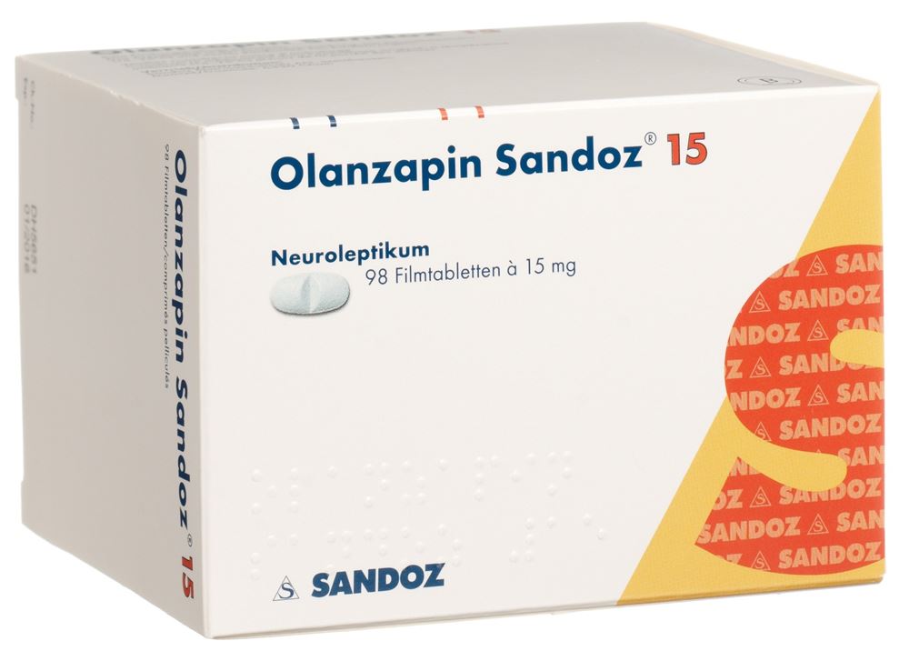 OLANZAPINE Sandoz cpr pell 15 mg 98 pce