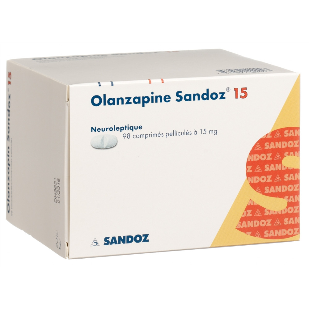 OLANZAPINE Sandoz cpr pell 15 mg 98 pce