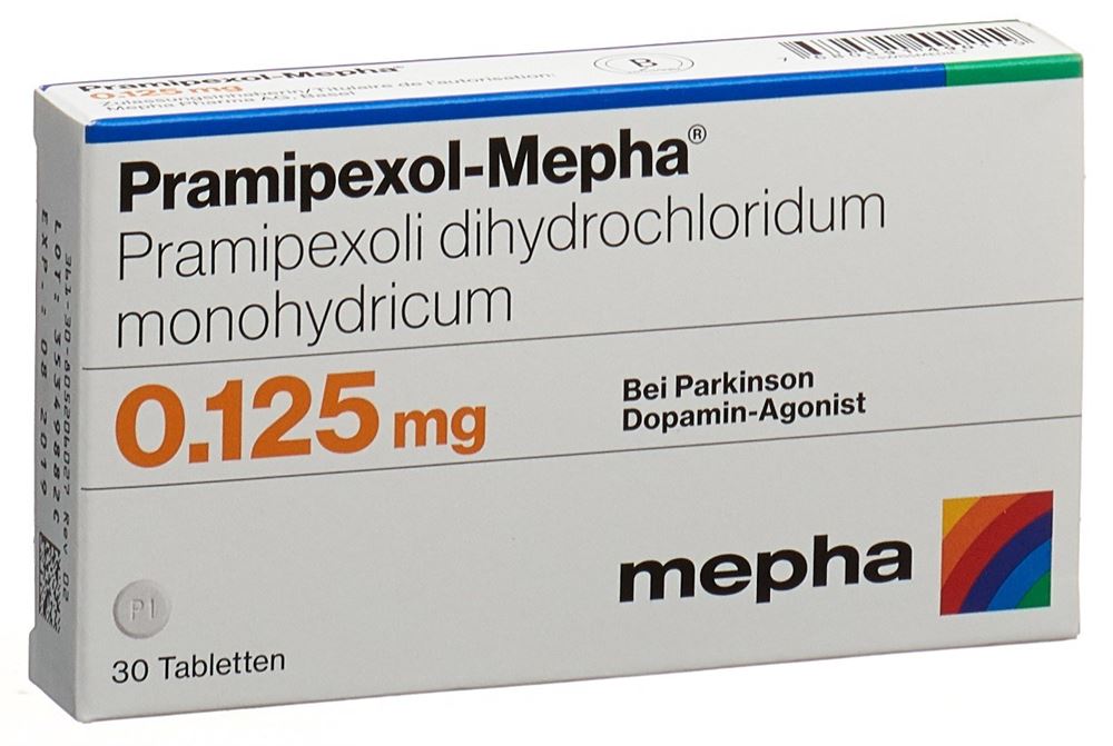 PRAMIPEXOL Mepha cpr 0.125 mg 30 pce