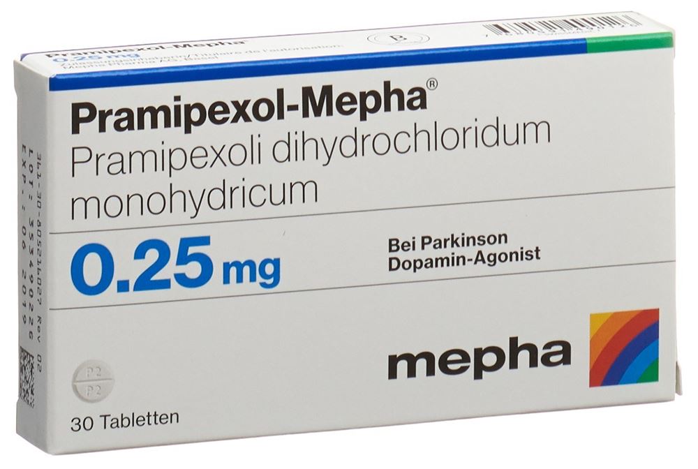 PRAMIPEXOL Mepha cpr 0.25 mg 30 pce