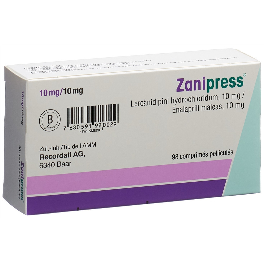 ZANIPRESS cpr pell 10/10 mg 98 pce