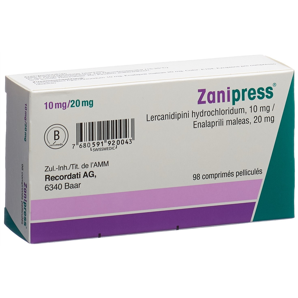 ZANIPRESS cpr pell 10/20 mg 98 pce