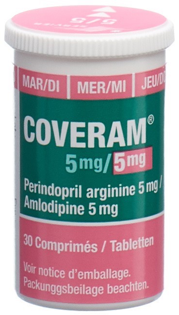 COVERAM cpr 5/5 mg bte 30 pce