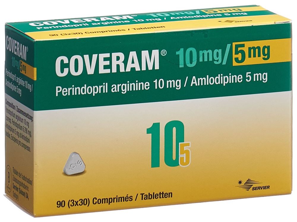 COVERAM cpr 10/5 mg bte 90 pce
