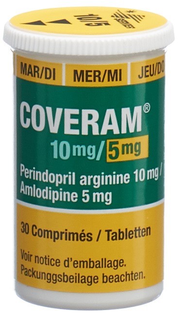 COVERAM cpr 10/5 mg bte 90 pce