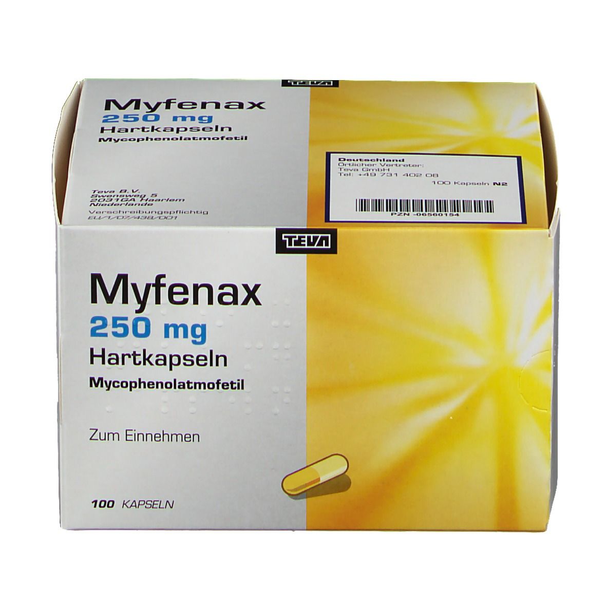 MYFENAX caps 250 mg 3 x 100 pce