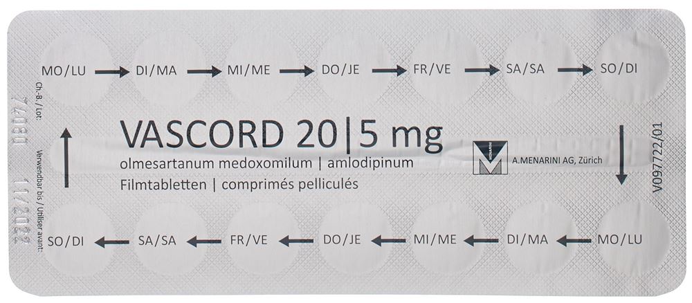 Vascord 20mg/5mg, Filmtabletten