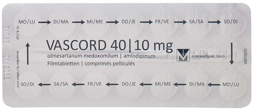 Vascord 40mg/10mg, Filmtabletten