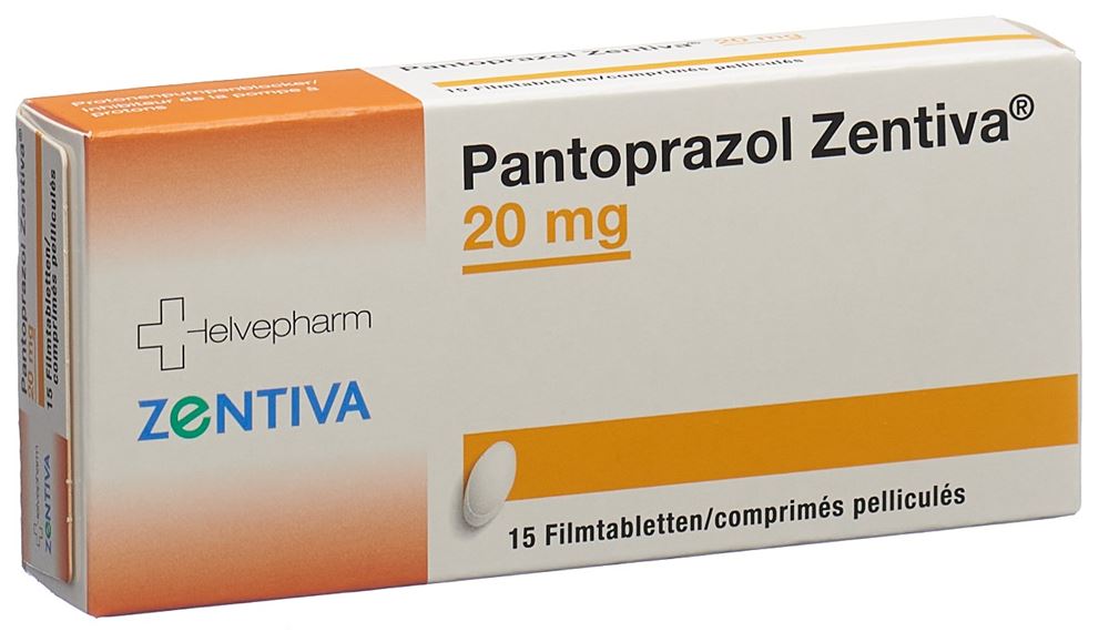 Pantoprazol Zentiva 20 mg, Filmtabletten