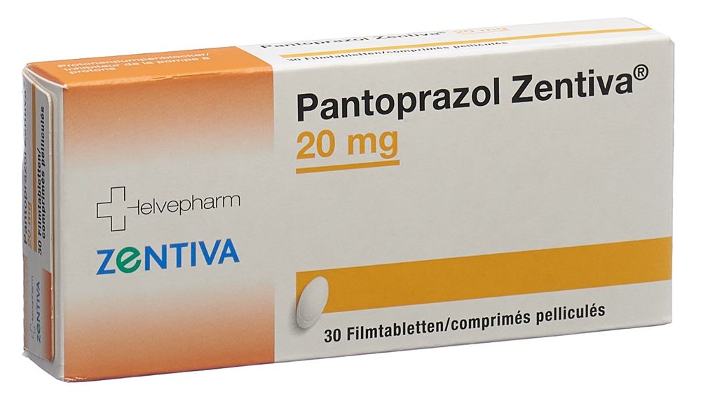 Pantoprazol Zentiva 20 mg, Filmtabletten