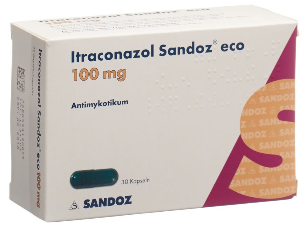 ITRACONAZOLE Sandoz eco caps 100 mg 30 pce