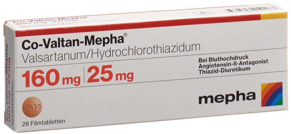 Co-Valtan-Mepha 160/25 mg, Filmtabletten