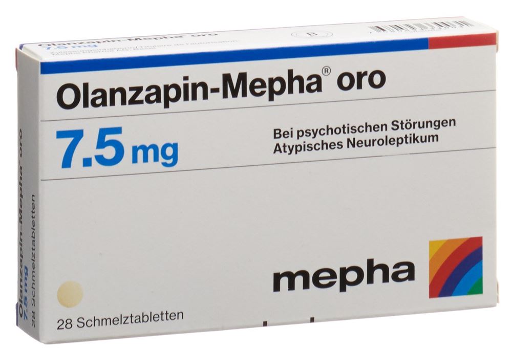 OLANZAPIN Mepha oro cpr orodisp 7.5 mg 28 pce