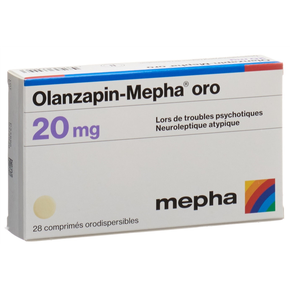 Olanzapine-Mepha oro cpr orodisp 20 mg, , Olanzapine-Mepha oro cpr orodisp 20 mg 28 pce
