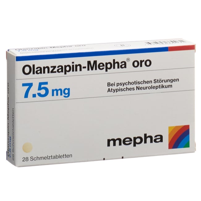 Olanzapin-Mepha 7.5 oro, Schmelztabletten