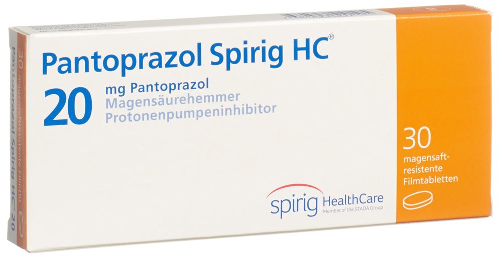 Pantoprazol Spirig HC 20 mg, magensaftresistente Tabletten