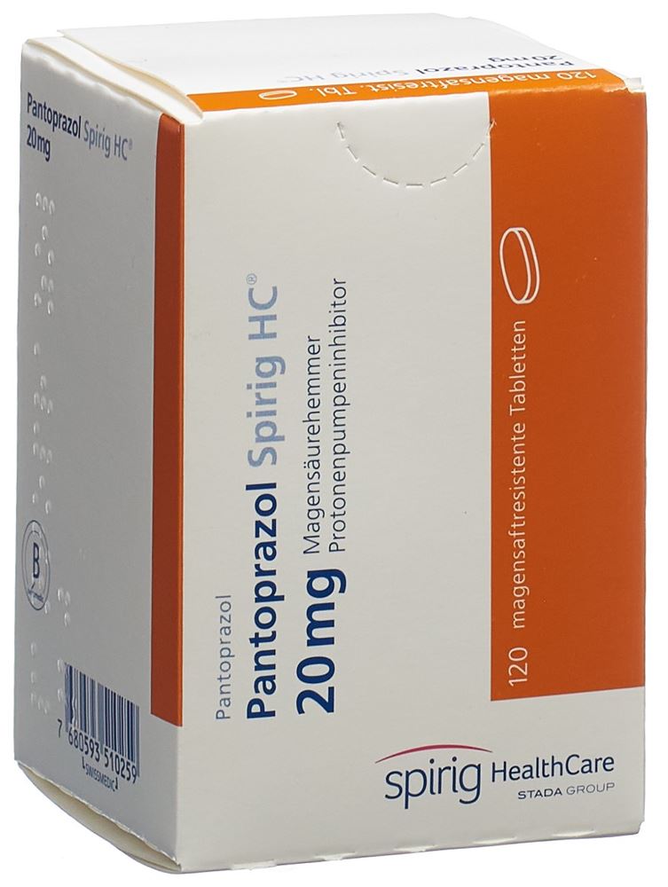 PANTOPRAZOLE Spirig HC cpr 20 mg fl 120 pce