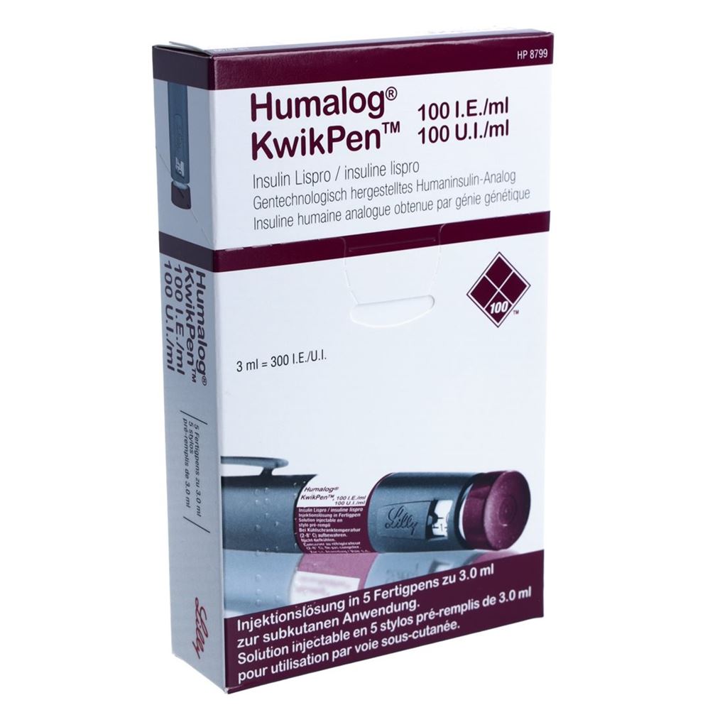 Insulin Lilly Humalog 100 U.I./ml KwikPen stylo pré-remplies, solution injectable