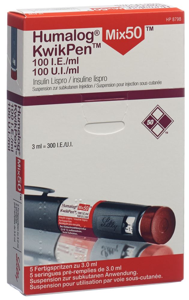 HUMALOG Mix 50 KwikPen 100 UI/ml 5 ser pré 3 ml