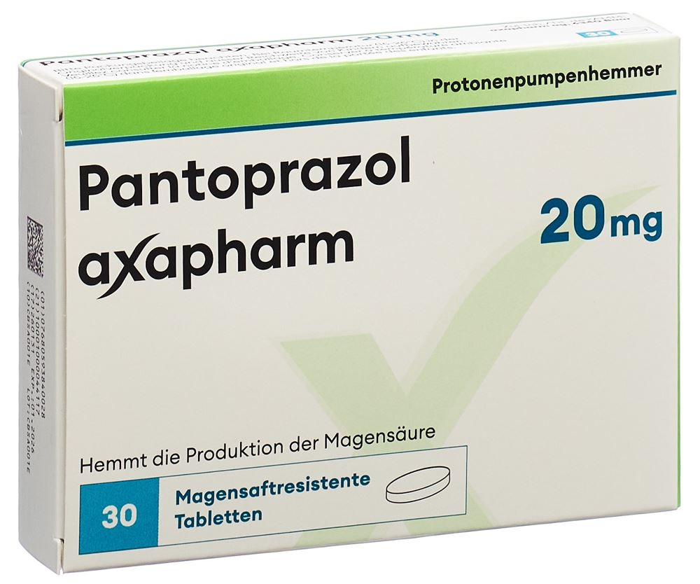 Pantoprazol axapharm 20 mg, magensaftresistente Tabletten