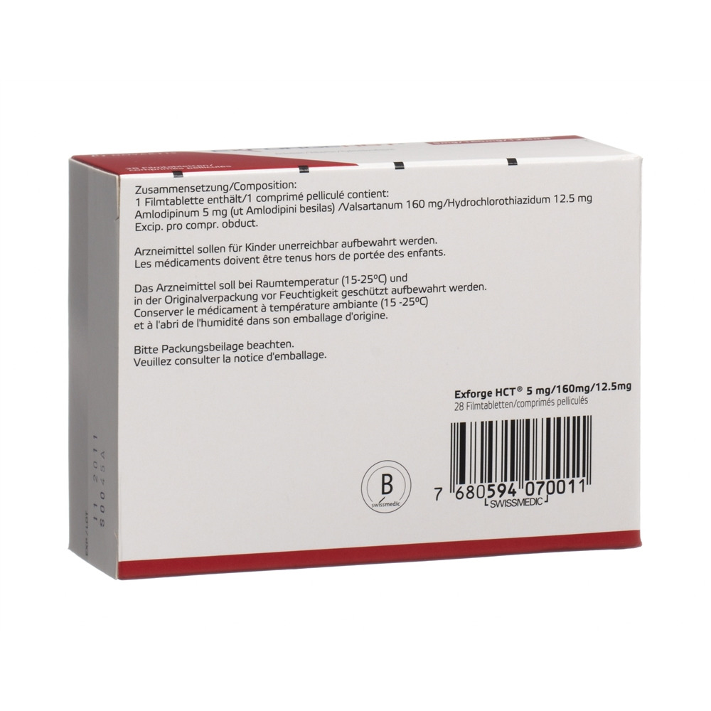 EXFORGE HCT cpr pell 5mg/160mg/12.5mg 28 pce