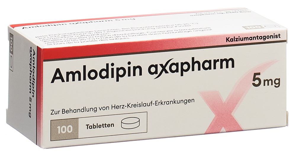 AMLODIPINE axapharm cpr 5 mg 100 pce