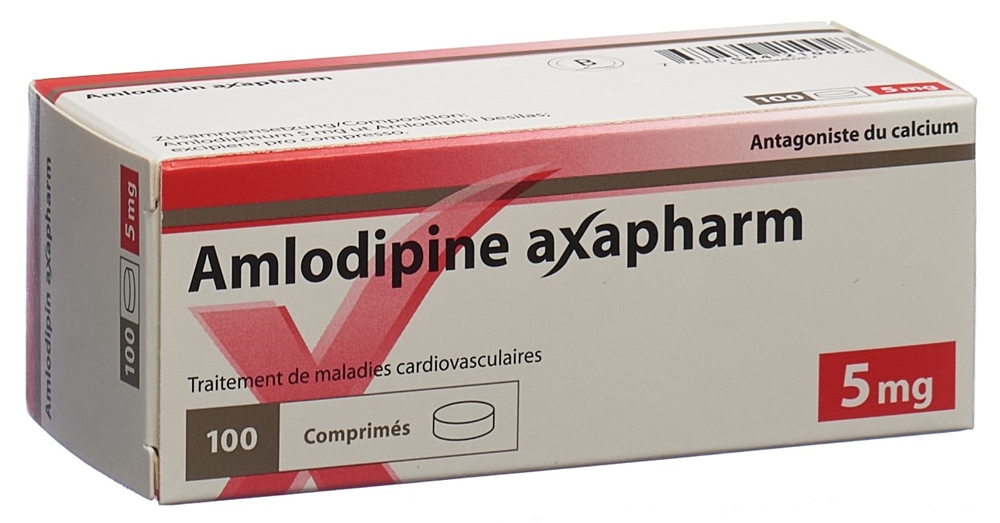 AMLODIPINE axapharm cpr 5 mg 100 pce