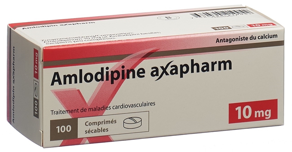 Amlodipine axapharm cpr 10 mg (ancien), , Amlodipine axapharm cpr 10 mg (ancien) 100 pce
