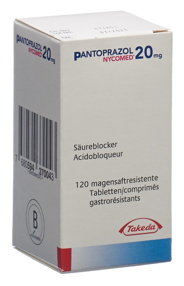 PANTOPRAZOL Nycomed cpr pell 20 mg bte 120 pce