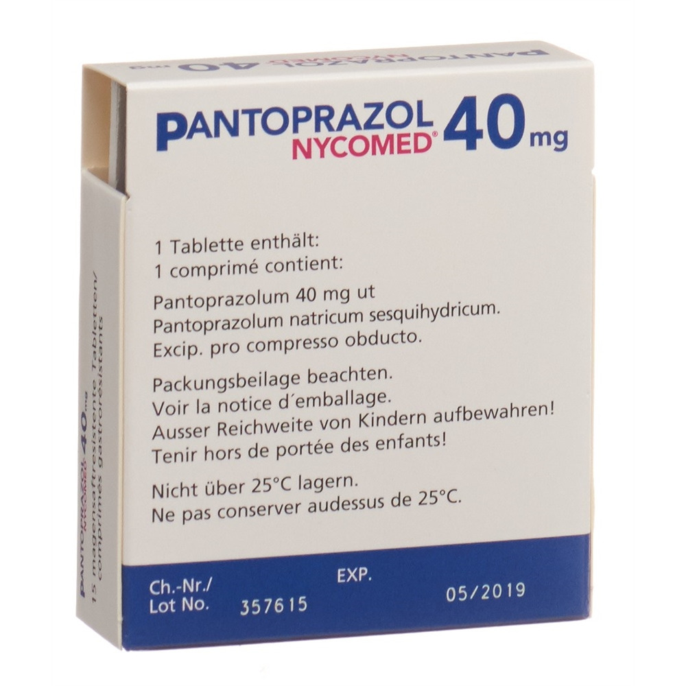 PANTOPRAZOL Nycomed cpr pell 40 mg 15 pce