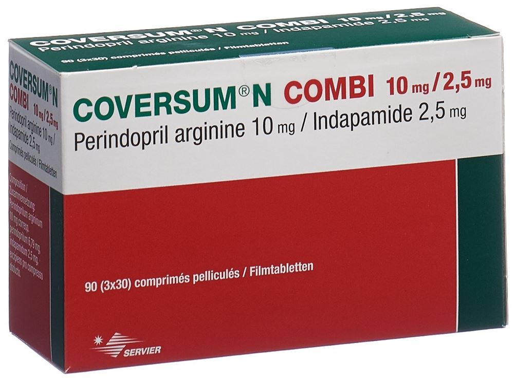 COVERSUM N Combi cpr pell 10/2.5 mg bte 90 pce