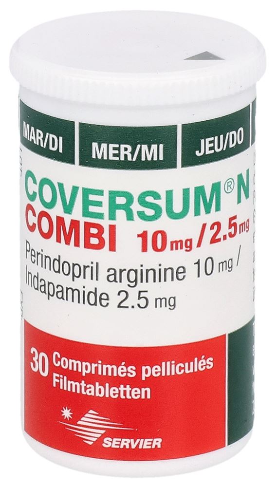 COVERSUM N Combi cpr pell 10/2.5 mg bte 90 pce