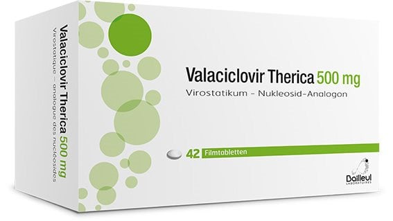 VALACICLOVIR Therica cpr pell 500 mg 42 pce