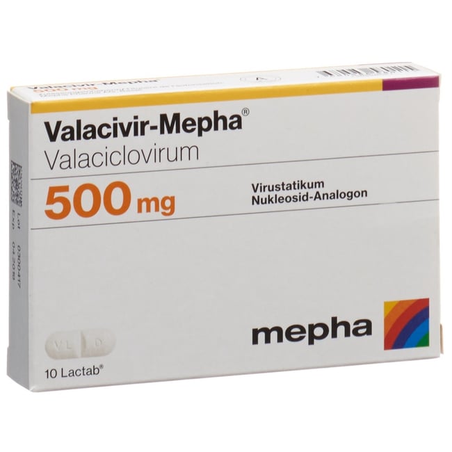 Valaciclovir-Mepha 500, Lactab