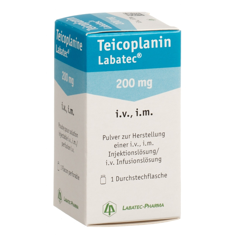 TEICOPLANIN Labatec subst sèche 200 mg flac