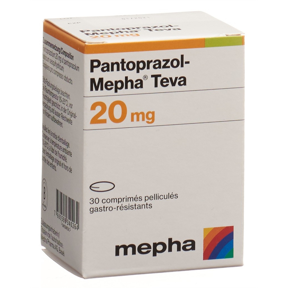 Pantoprazol-Mepha Teva 20 mg, magensaftresistente Filmtabletten