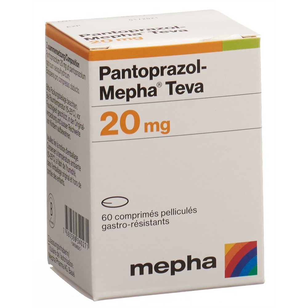 Pantoprazol-Mepha Teva 20 mg, magensaftresistente Filmtabletten
