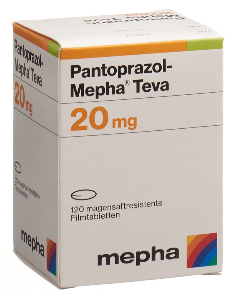 PANTOPRAZOL Mepha Teva cpr pell 20 mg bte 120 pce
