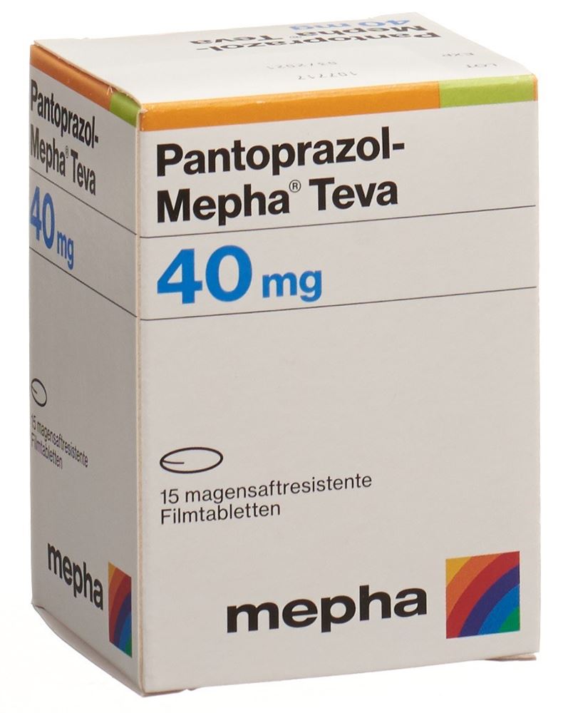 PANTOPRAZOL Mepha Teva cpr pell 40 mg bte 15 pce