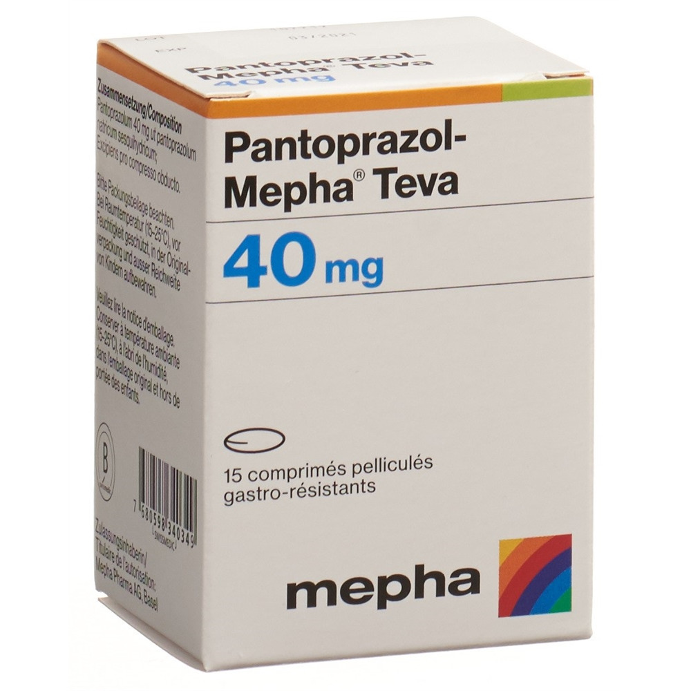 PANTOPRAZOL Mepha Teva cpr pell 40 mg bte 15 pce