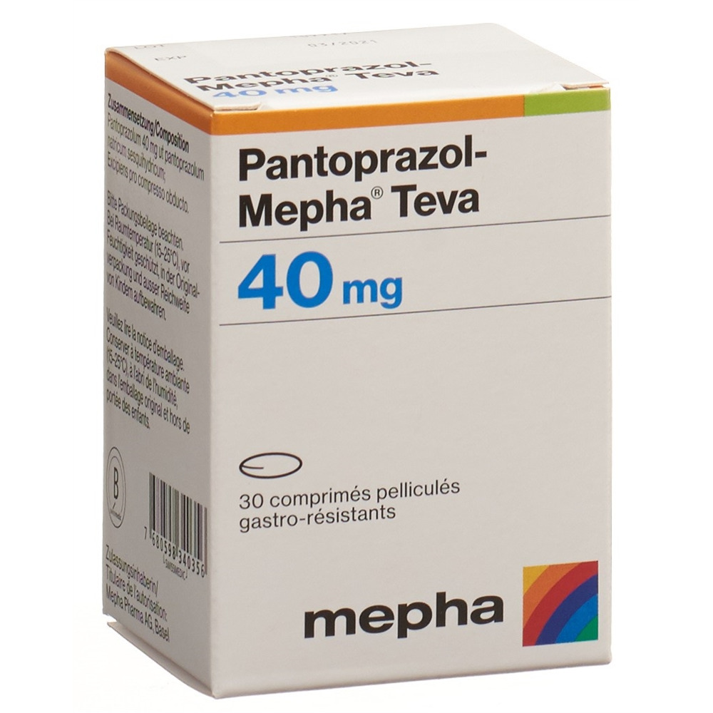 PANTOPRAZOL Mepha Teva cpr pell 40 mg bte 30 pce